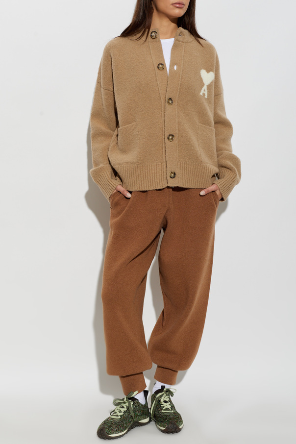 Ami Alexandre Mattiussi Wool cardigan with logo