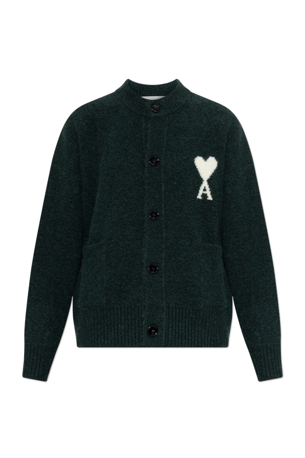 Ami Alexandre Mattiussi Wool cardigan with logo