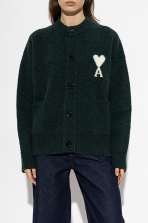 Ami Alexandre Mattiussi Wool cardigan with logo