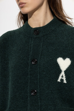 Ami Alexandre Mattiussi Wool cardigan with logo