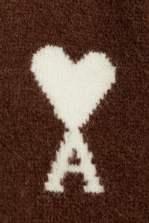 Ami Alexandre Mattiussi Wełniany kardigan z logo