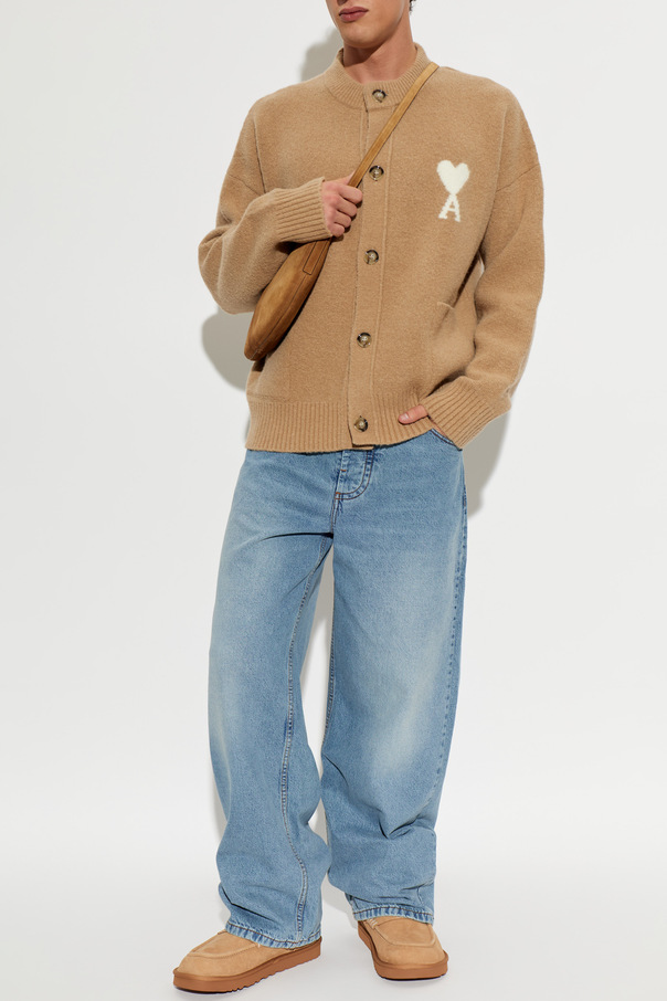 Ami Alexandre Mattiussi Woll-Cardigan mit Logo
