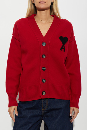 Ami Alexandre Mattiussi Wool cardigan with logo