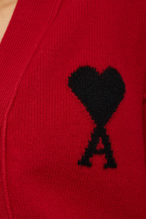 Ami Alexandre Mattiussi Wool cardigan with logo