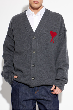 Ami Alexandre Mattiussi Wool cardigan with logo