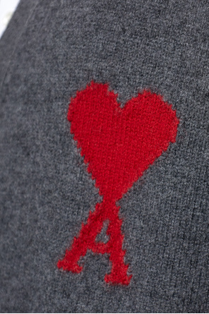 Ami Alexandre Mattiussi Wool cardigan with logo