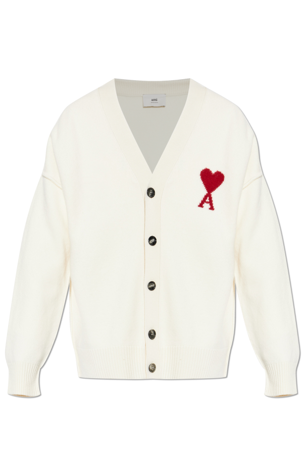 Ami Alexandre Mattiussi Wool cardigan with logo