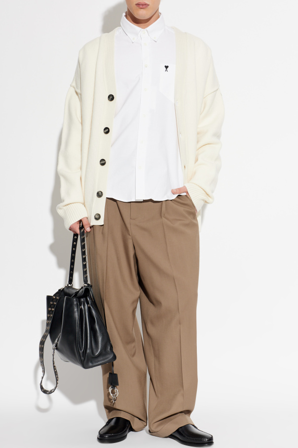 Ami Alexandre Mattiussi Wool cardigan with logo