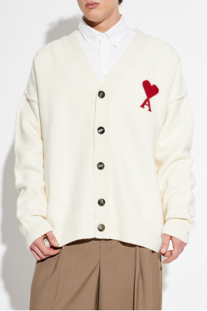 Ami Alexandre Mattiussi Wool cardigan with logo
