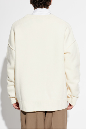 Ami Alexandre Mattiussi Wool cardigan with logo