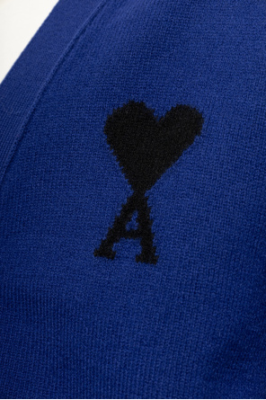 Ami Alexandre Mattiussi Wełniany kardigan z logo