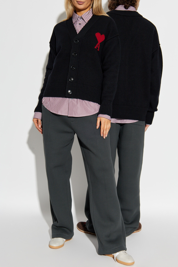Ami Alexandre Mattiussi Wollcardigan mit Logo