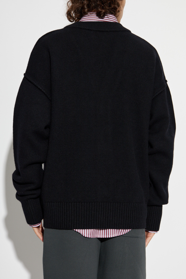 Ami Alexandre Mattiussi Wollcardigan mit Logo