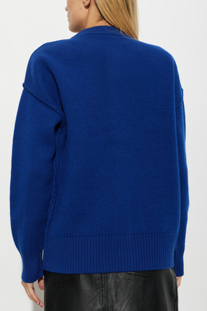Ami Alexandre Mattiussi Wool cardigan with embroidered logo