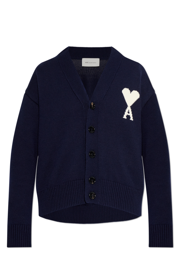 Cardigan with logo od Ami Alexandre Mattiussi