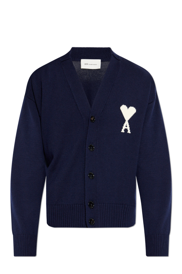 Cardigan with logo od Ami Alexandre Mattiussi