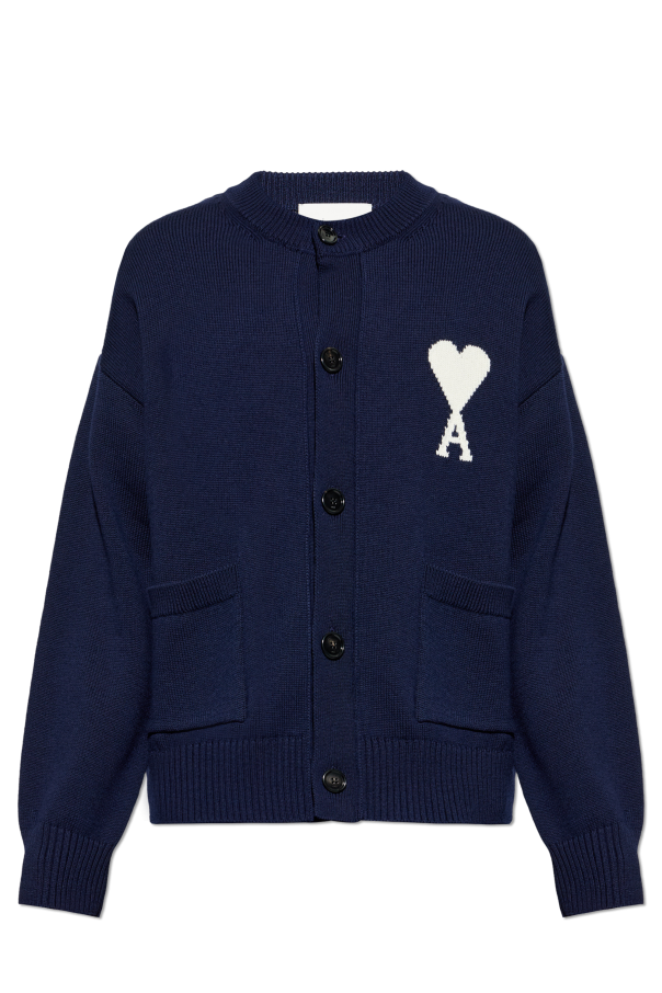 Ami Alexandre Mattiussi Cardigan with logo