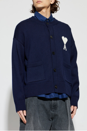 Ami Alexandre Mattiussi Cardigan with logo