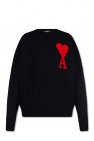 fendi logo jacquard crew neck sweater patch item