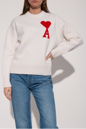 Ami Alexandre Mattiussi Wool puffer sweater with logo