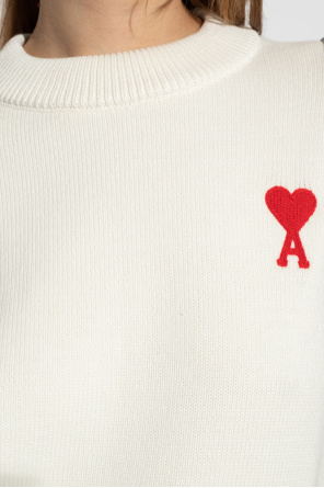 Ami Alexandre Mattiussi Long-sleeved Cotton T-shirt With Logo Print