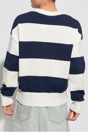 Ami Alexandre Mattiussi Striped lunar sweater