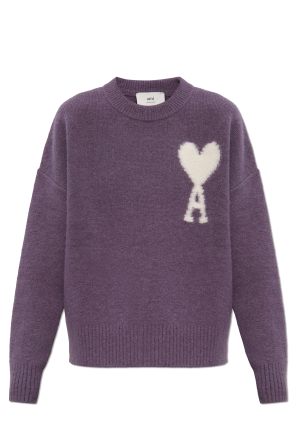 Wool sweater with logo od Ami Alexandre Mattiussi