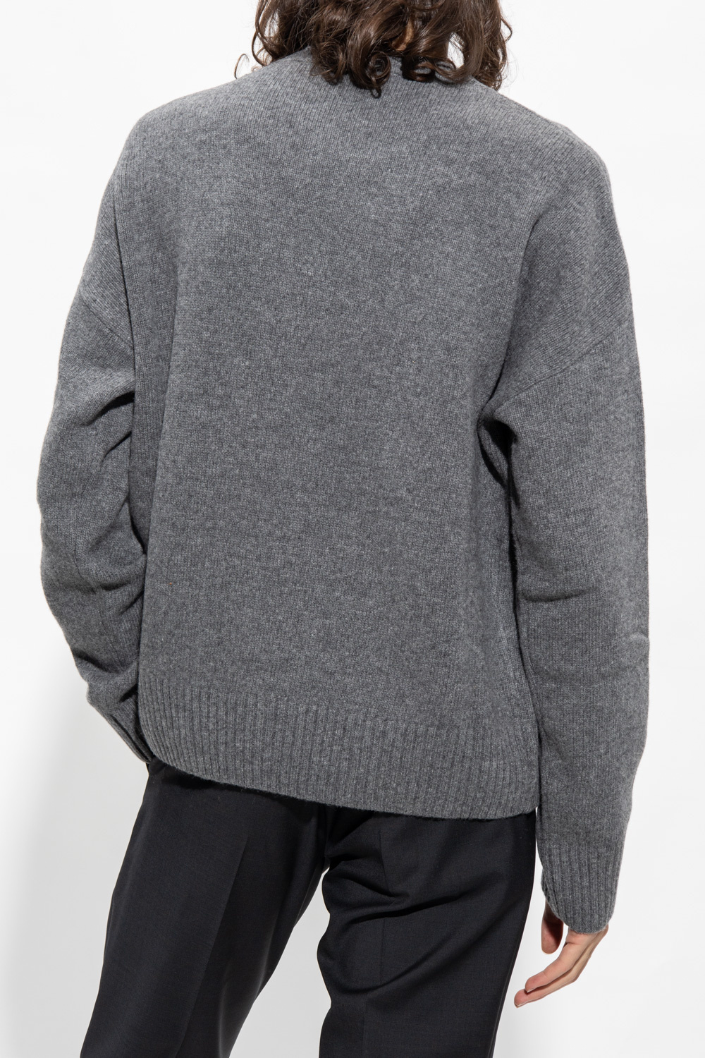 Ami Alexandre Mattiussi contrast-collar crewneck sweater White