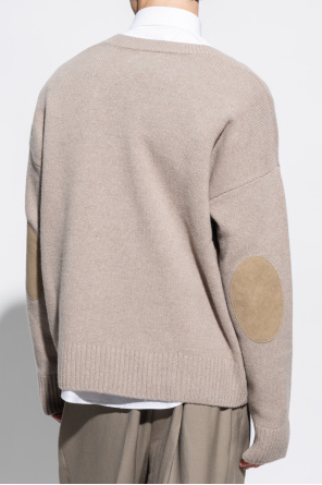 Black cotton round-neck T-shirt from THOM KROM featuring round neck Wool sweater