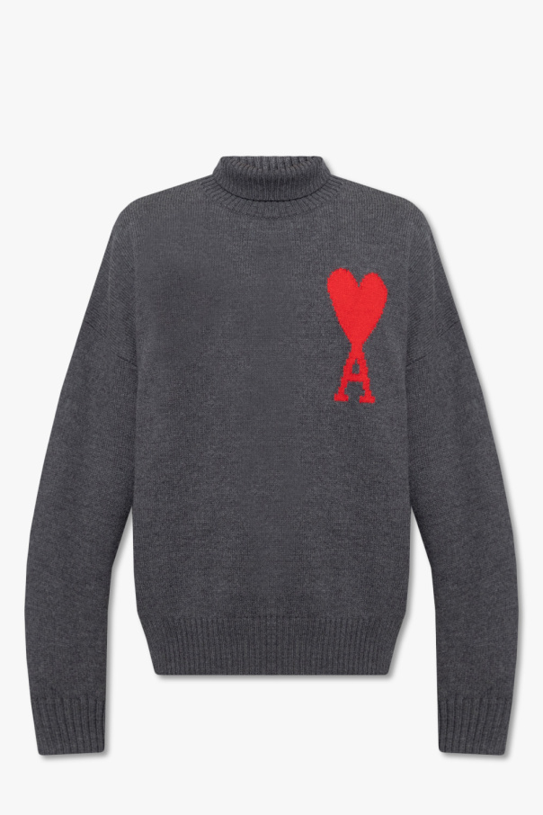 Ami Alexandre Mattiussi Turtleneck sweater Black with logo