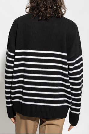 Eye-print zip-up hoodie Red Turtleneck sweater med with logo
