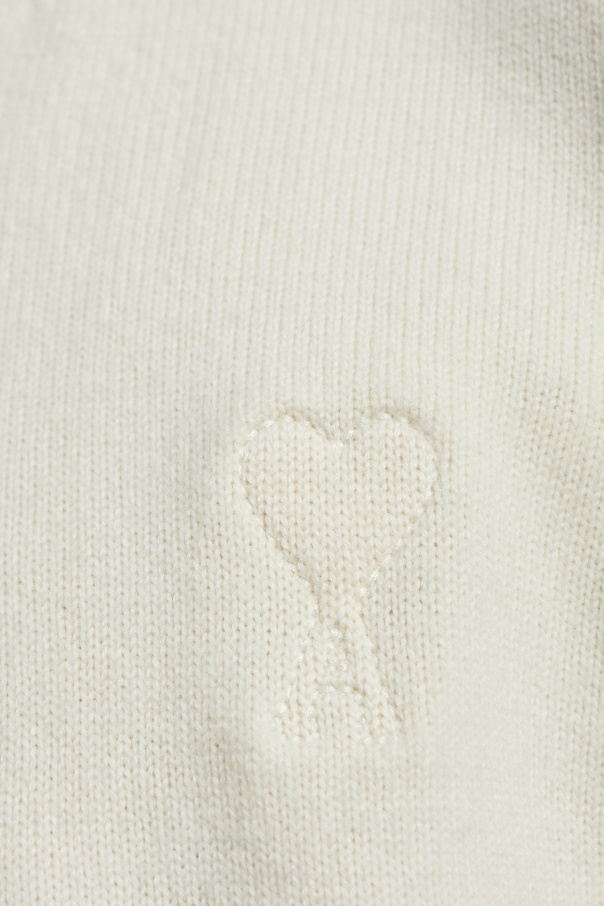 Ami Alexandre Mattiussi Suéter de lã de gola alta com logotipo