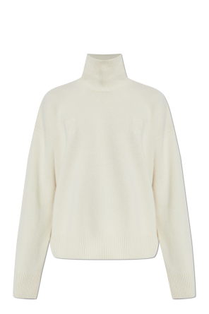 Wool turtleneck with logo