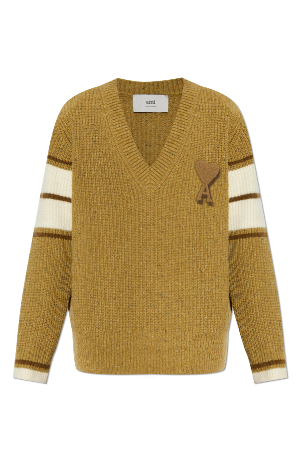 Wool sweater with logo od Ami Alexandre Mattiussi
