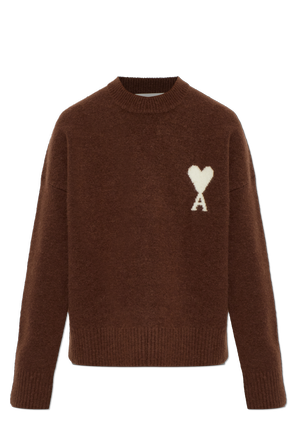 Wool sweater with logo