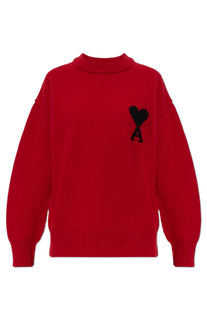 Wool sweater with a crew neck