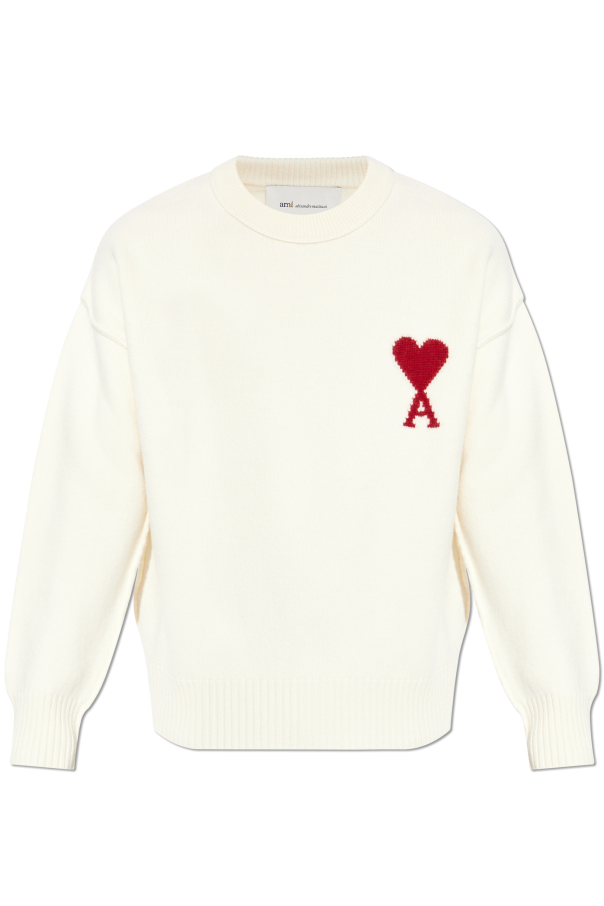 Wool sweater with logo od Ami Alexandre Mattiussi