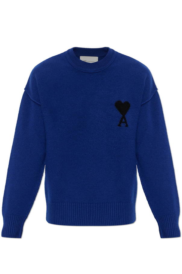 Wool sweater with logo od Ami Alexandre Mattiussi