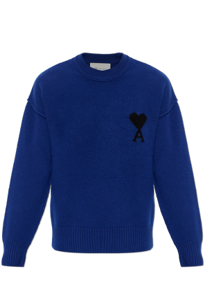 Wool sweater with logo