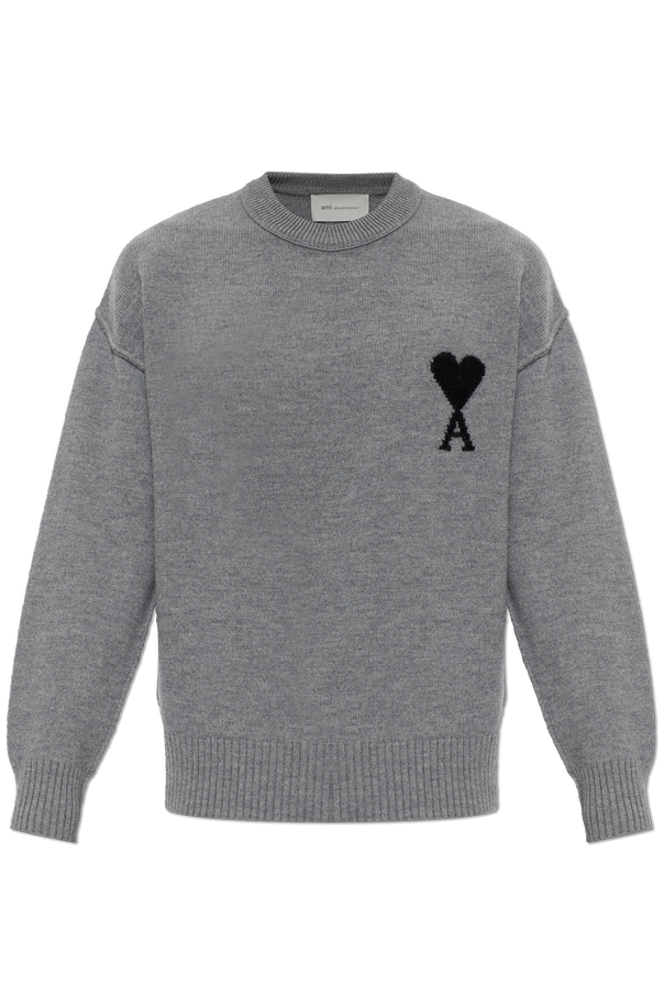 Wool sweater with logo od Ami Alexandre Mattiussi