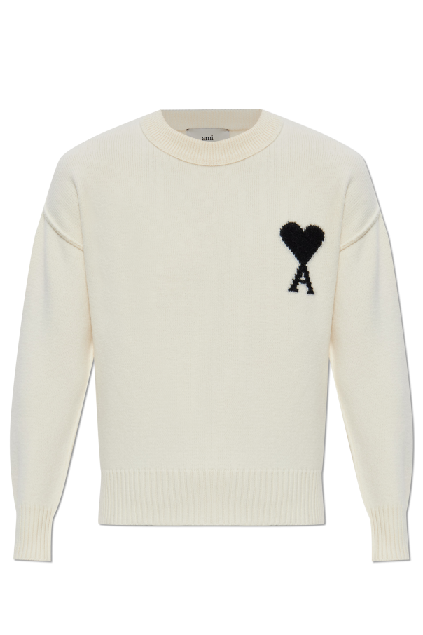 Wool sweater with logo od Ami Alexandre Mattiussi
