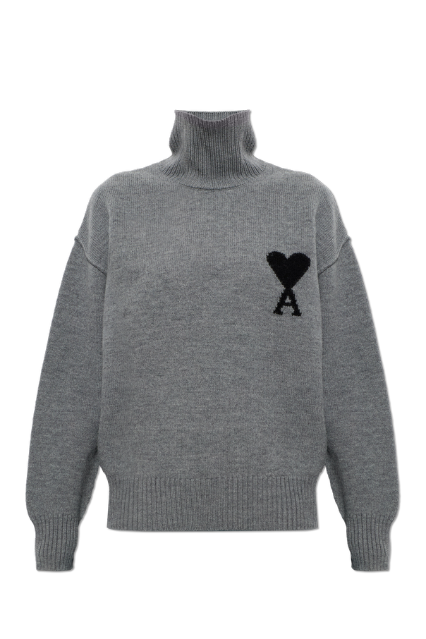 Wool turtleneck with logo od Ami Alexandre Mattiussi