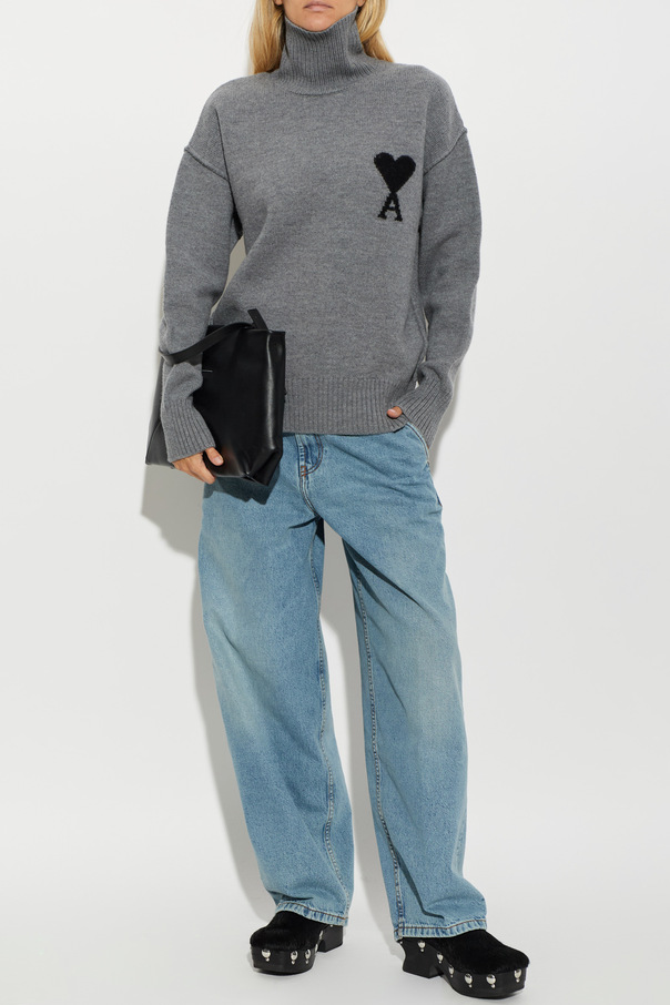 Ami Alexandre Mattiussi Wool turtleneck with logo
