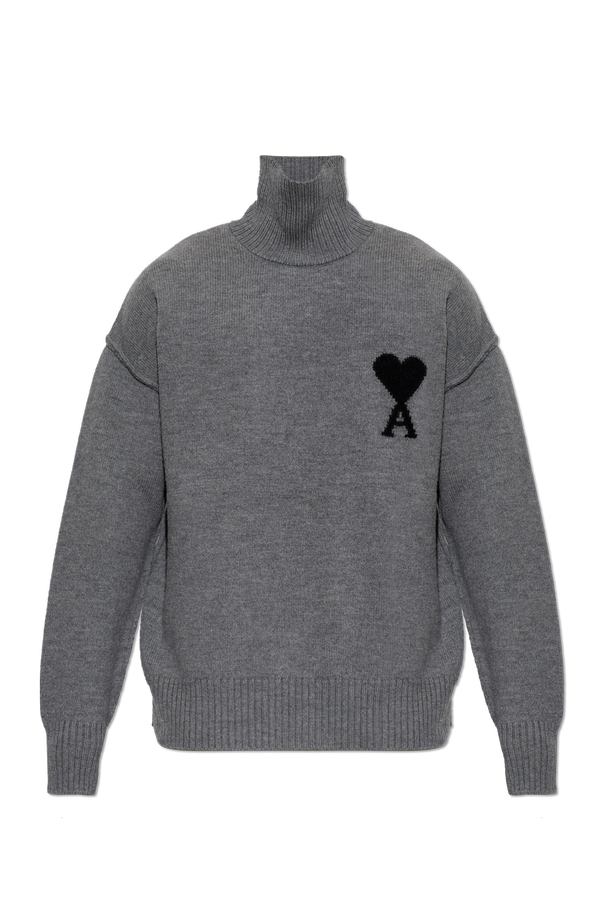 Wool turtleneck with logo od Ami Alexandre Mattiussi