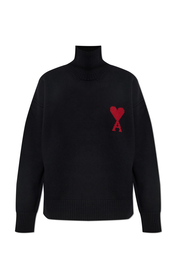 Wool turtleneck with logo od Ami Alexandre Mattiussi