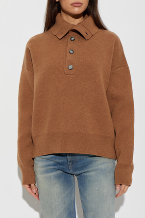Ami Alexandre Mattiussi Wool turtleneck sweater with sewn-in logo