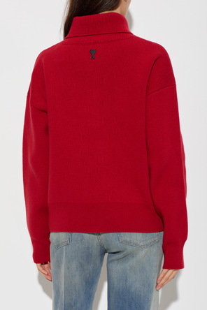 Ami Alexandre Mattiussi Wool turtleneck with stitched logo