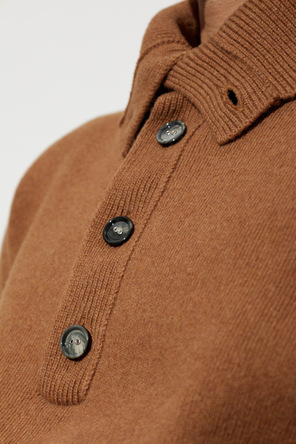 Ami Alexandre Mattiussi Wool turtleneck sweater with embroidered logo
