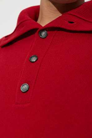 Ami Alexandre Mattiussi Wool turtleneck sweater with embroidered logo