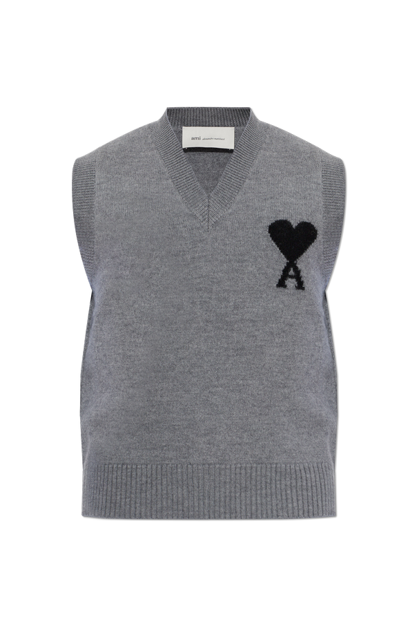 Wool vest with logo od Ami Alexandre Mattiussi
